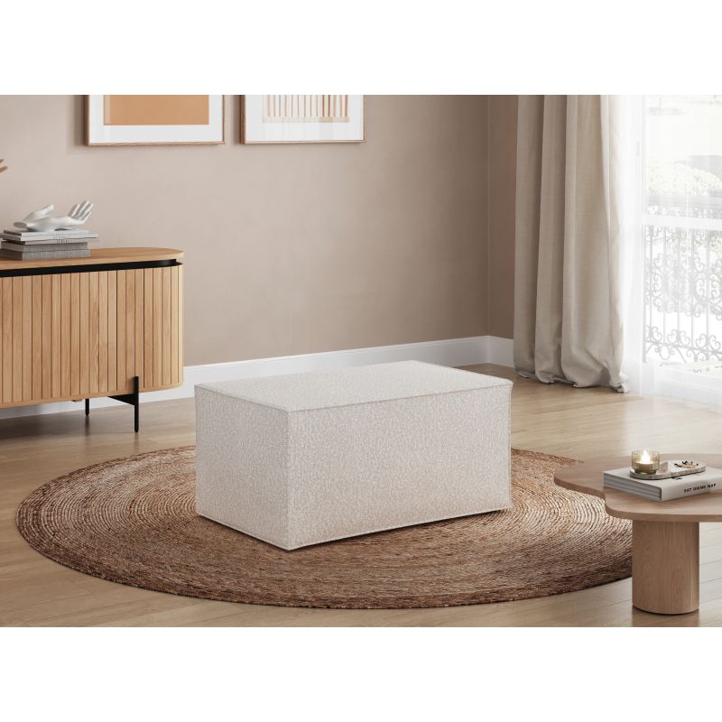 CHARLOTTE - Pouf en tissu bouclette - DekorBoho